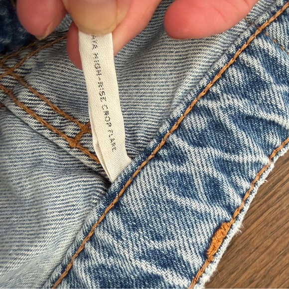 Rag and Bone Maya Cropped Flare Classic Blue Women's Jeans - Picture 6 of 8